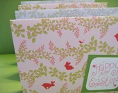Pink and purple Happy Easter cards - set of 4
