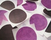 Purple and black damask scroll stickers 12 count