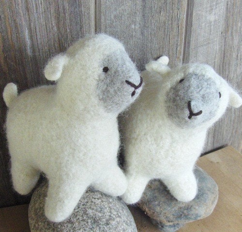 Waldorf Toy Sheep, Lamb - Natural Stuffed Animal - Custom Knit - Eco Friendly / Woolies