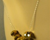 My Nugget Necklace gold, glass on sterling silver