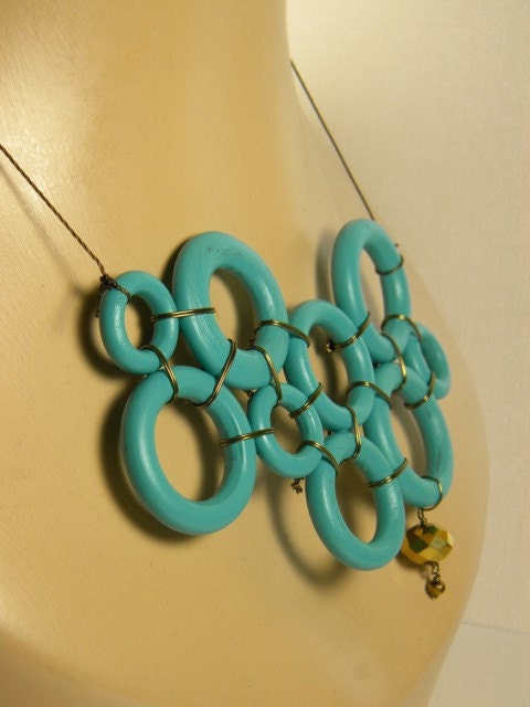 Mondrian Necklace Bleu
