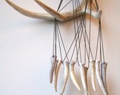 Memorial Day Sale 10% off Antler Necklace with antiqued brass ball chain Under 25 your choice of chain  Father's Day