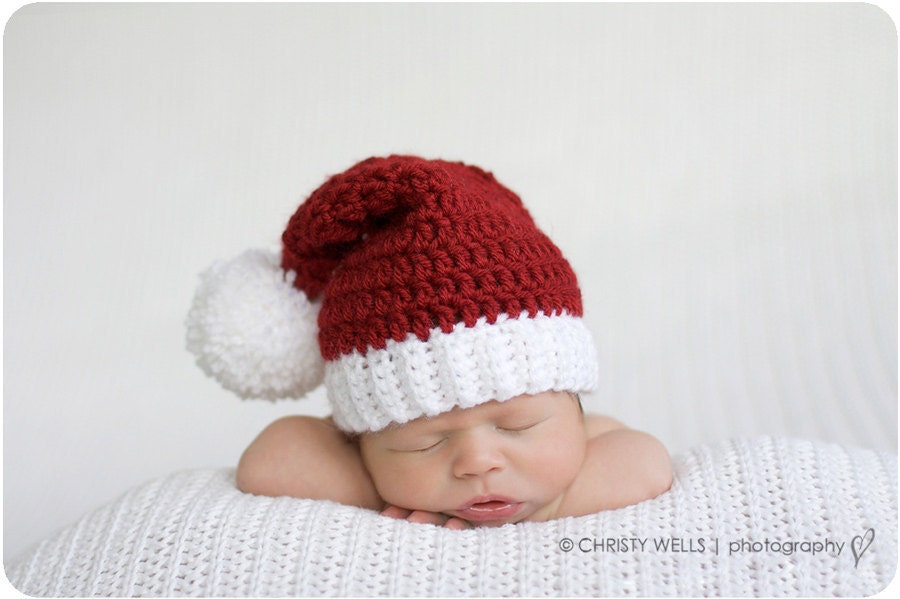 Crocheted Santa Hat- Made to Order