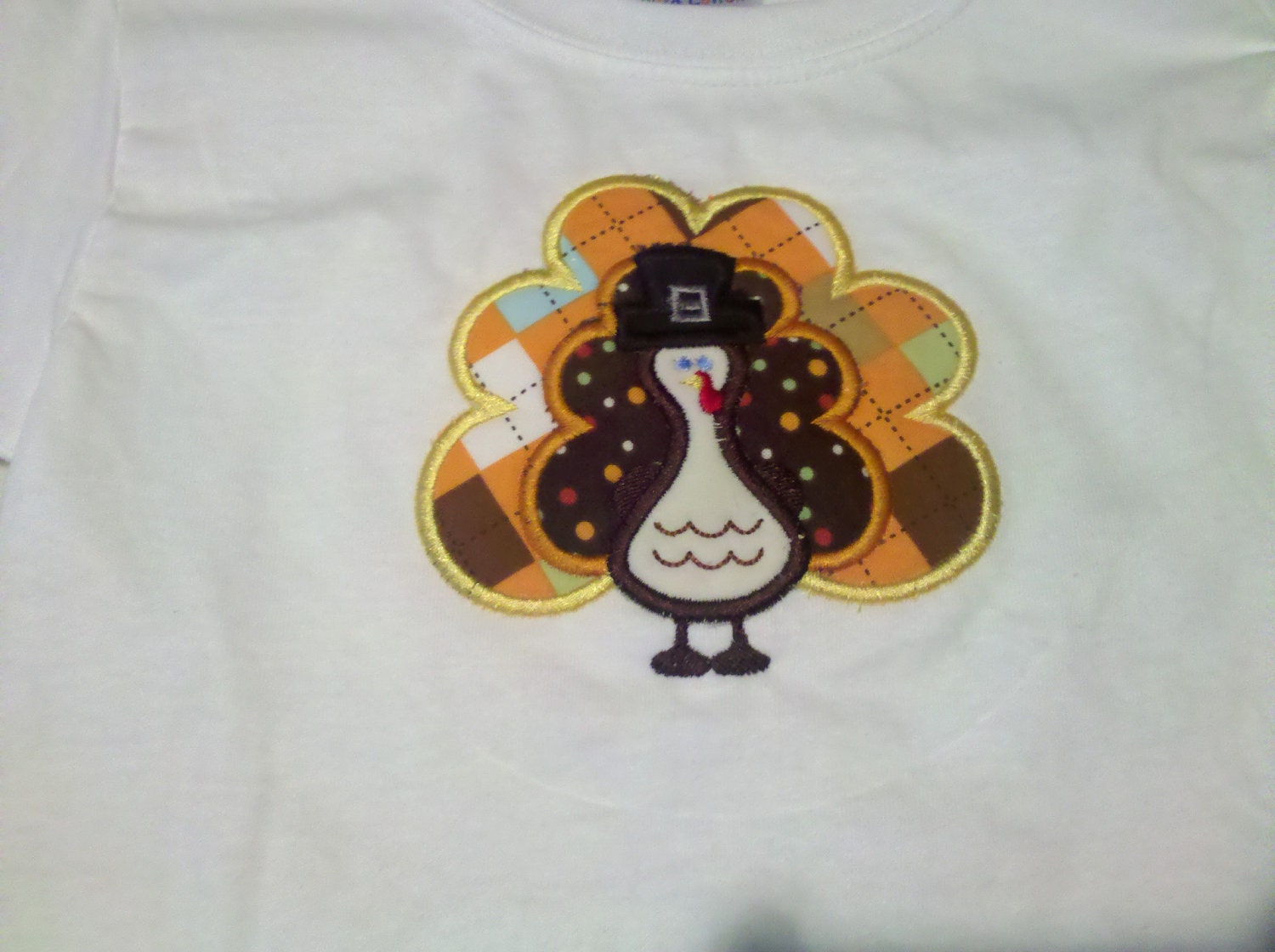 Thanksgiving Turkey applique tshirt