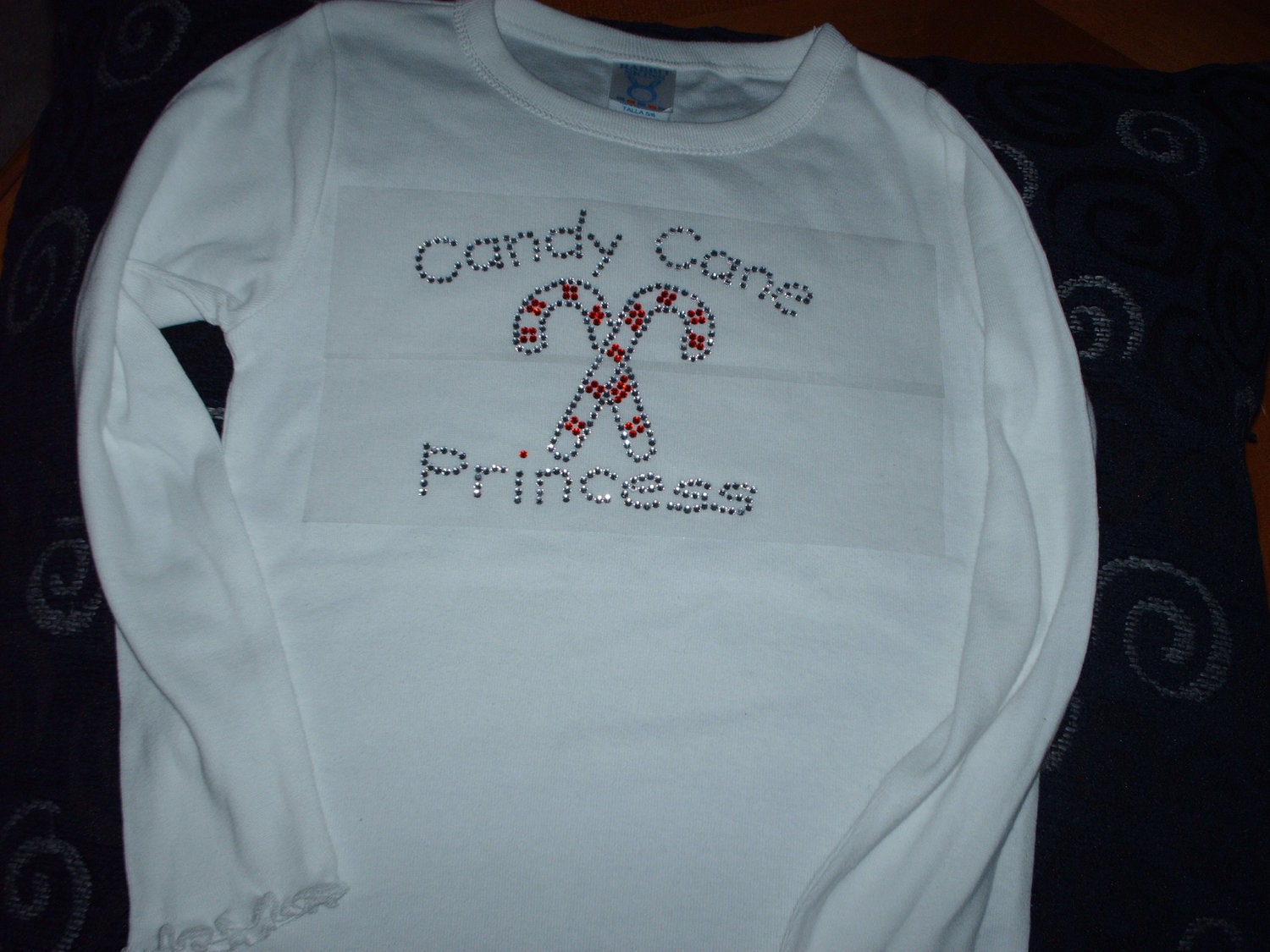 Girls Candy Cane Princess Long sleeve tshirt