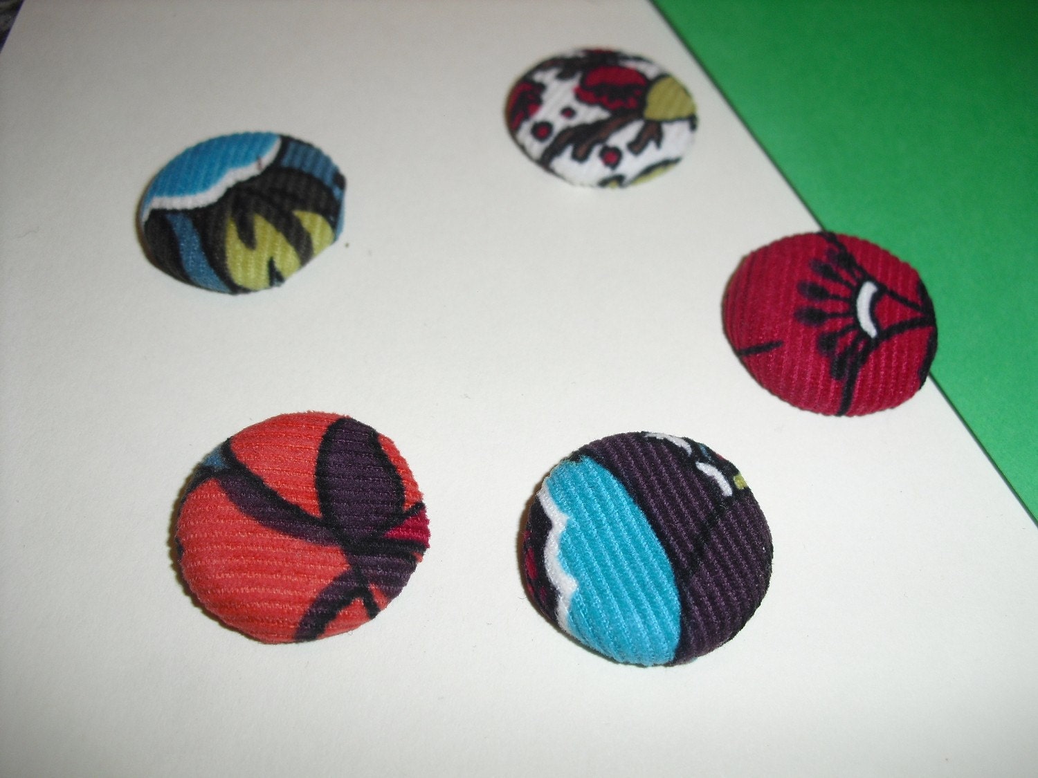 SALE Five Corduroy Magnets