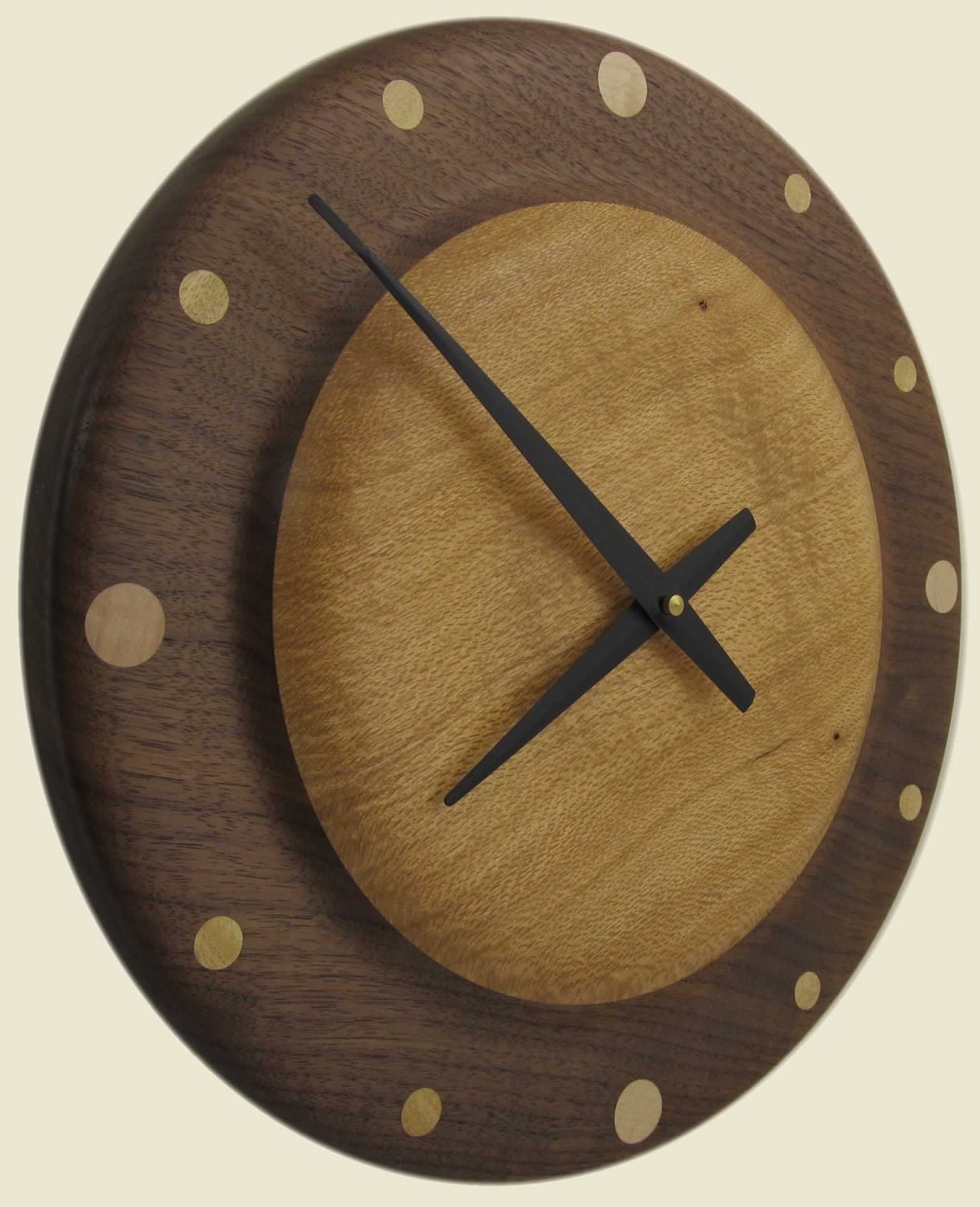 30% off Natural Beauty wall clock of Walnut and lacewood