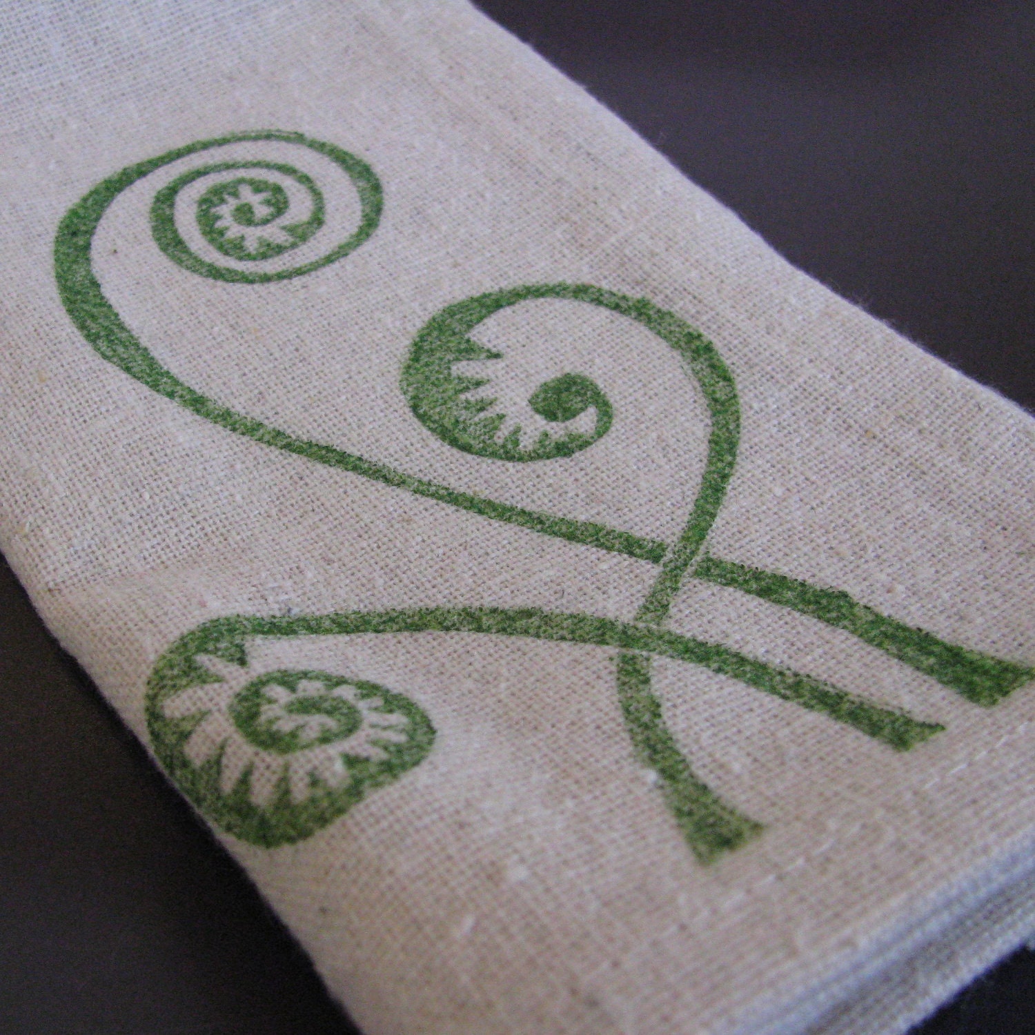 Block Print Cloth Napkins, Hand-Sewn, Hand-Printed (Set of Two)