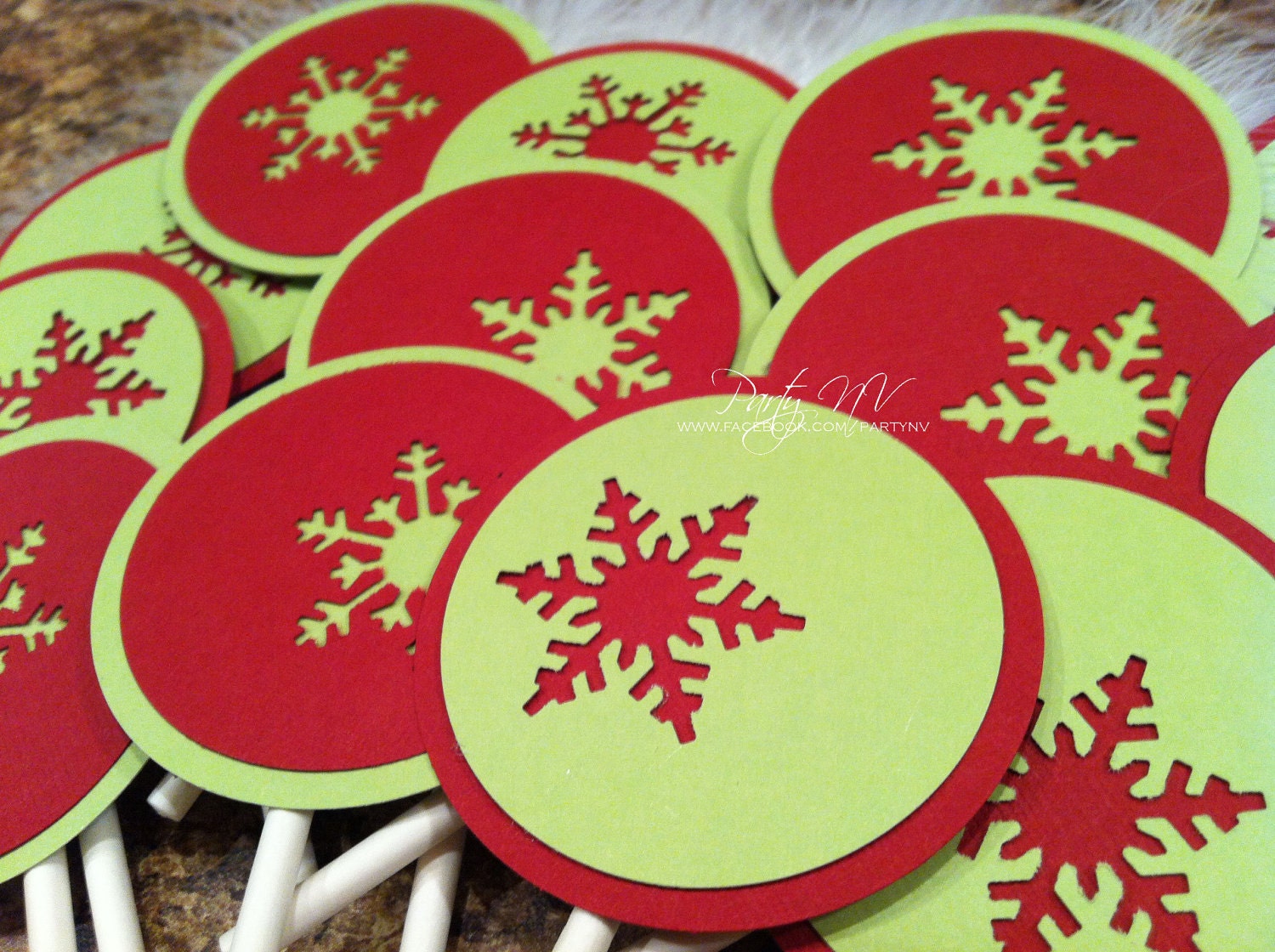 Christmas Snowflake Cupcake Topper Il_170x135