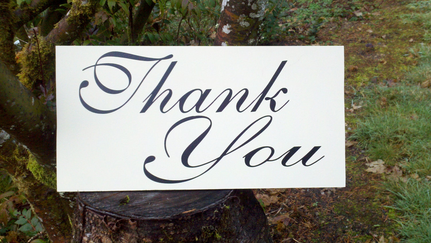 Single Wedding Photo Prop Thank You Sign for your Thank you cards