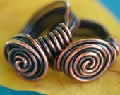 Chunky Copper Spiral Cocktail Ring