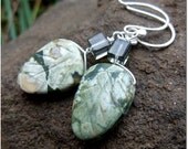 Charity Donation -- Tree Agate and Sterling Silver Earrings -- Donation to Philabundance