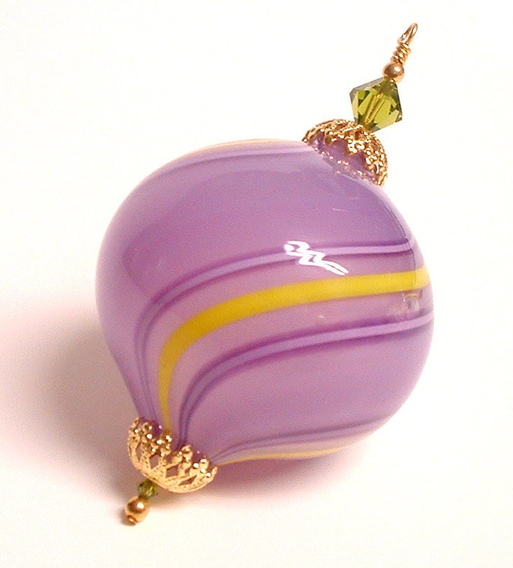 Hand Blown Glass Christmas Ornament Decoration Purple