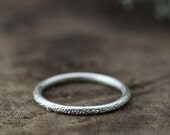 sterling silver band - stardust textured recycled metal ring