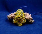 Blue Ringed Octopus Necklace - Yellow & Blue Polymer Clay Cephalopod Jewelry