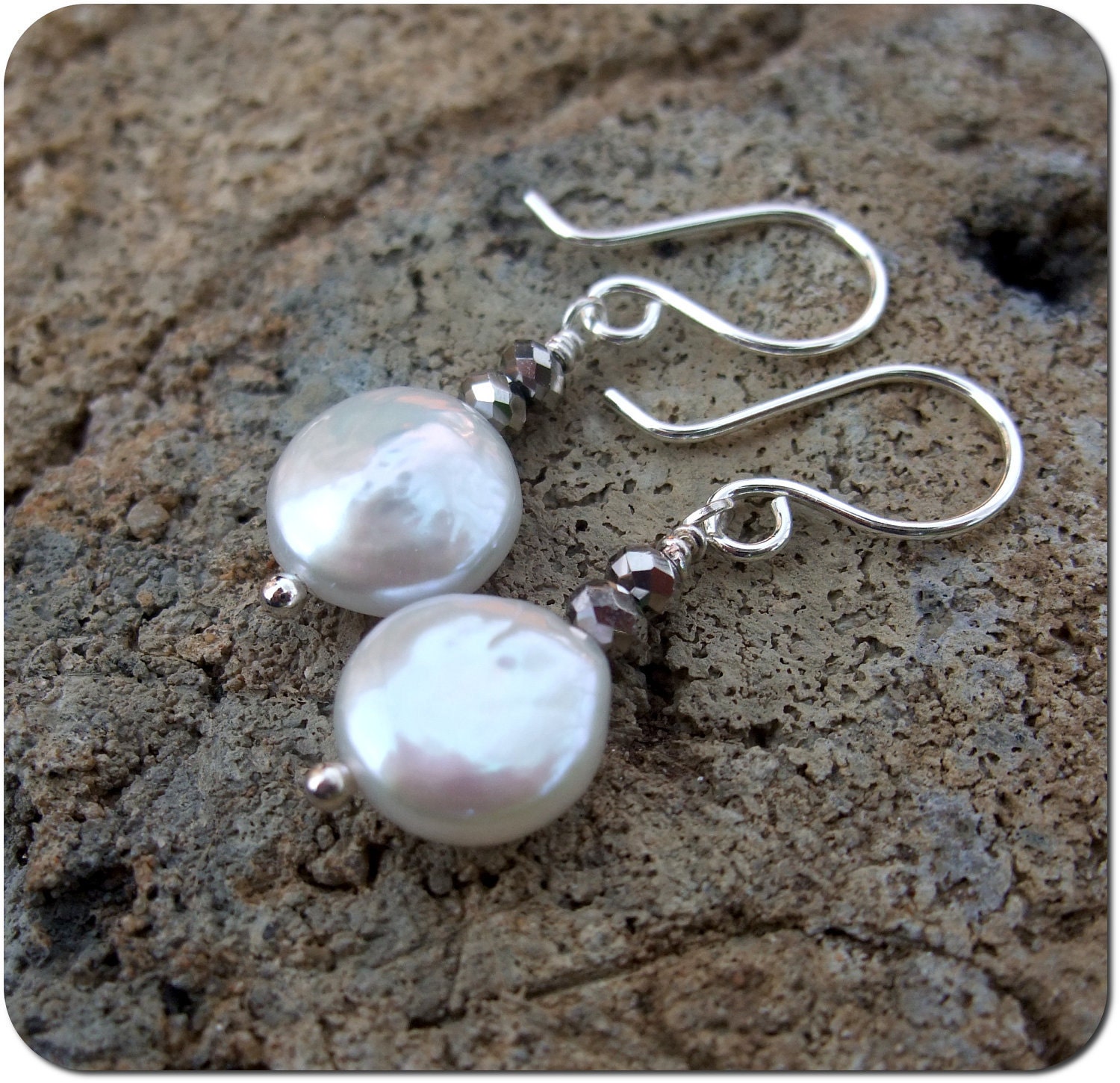 Charity Donation -- White Coin Pearl Earrings -- Donation to Philabundance