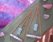 SALE Libra Balance-Triangle Danglers-Opalescent