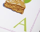 Children's Room Print - A is for Apple Pie