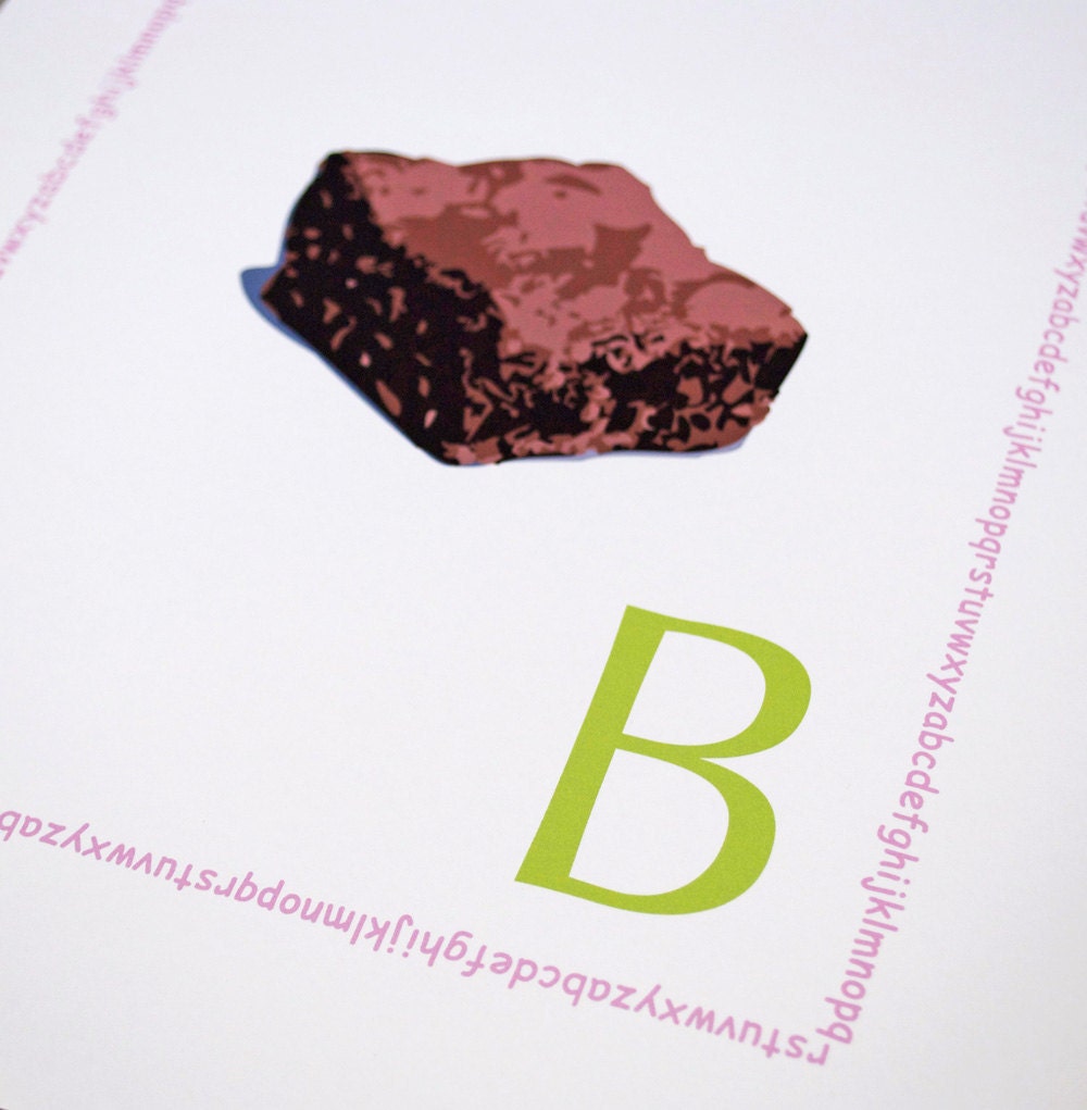 Children's Room Print - B is for Brownie