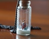 Winter Diorama Necklace - Man in Brown Suit