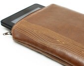 Father's Day Kindle Case Sleeve for Dad - Brown Woodgrain for Kindle Fire
