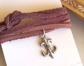 50% OFF bohemian wrap bracelet - leather lace and recycled jewelry