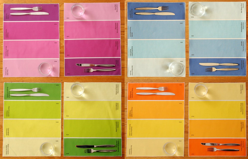 Placemats - Paint Chip Placemats - Set of 8
