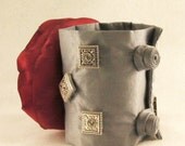 Red and Silver Rose Cuff