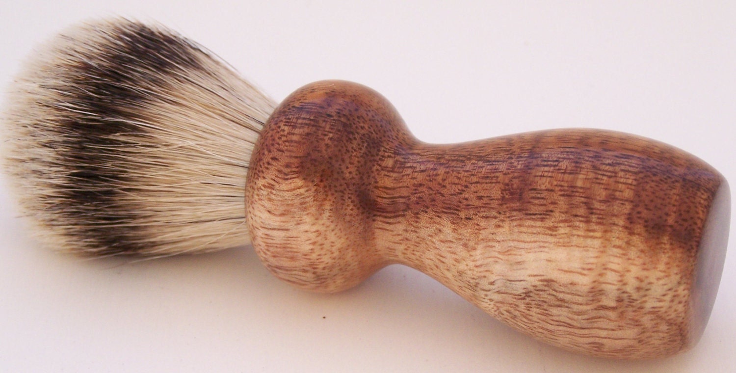 Curly Koa Wood 22mm Super Badger Shaving Brush Handle (handmade)