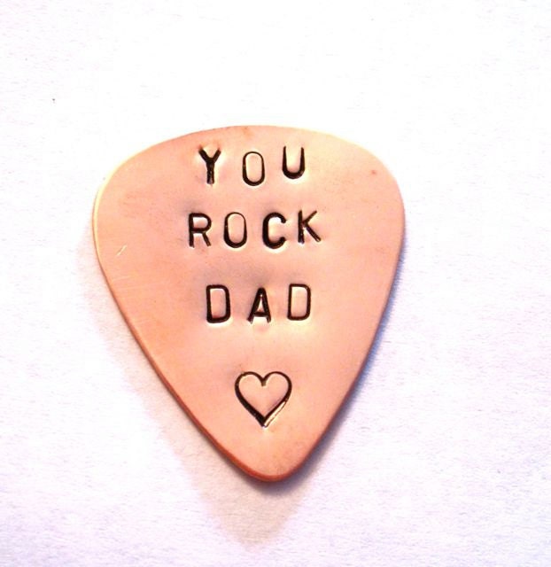 YOU ROCK DAD hand stamped guitar pick