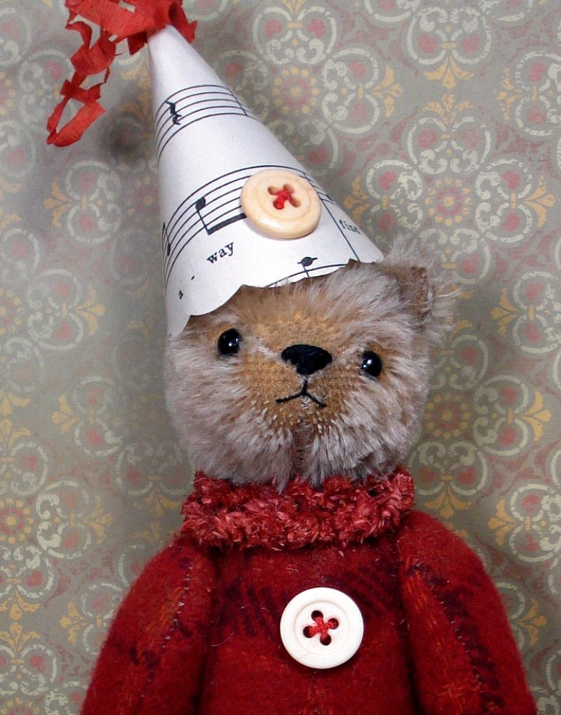 Homer - OOAK mohair and felted wool artist bear
