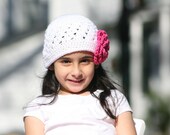 Hot Pink Madison Hat with Detachable Flower (3-10yrs)