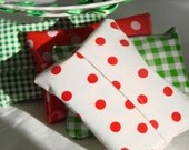 Red Polkadot and White Oil Cloth Purse Tissue Holder Il_170x135