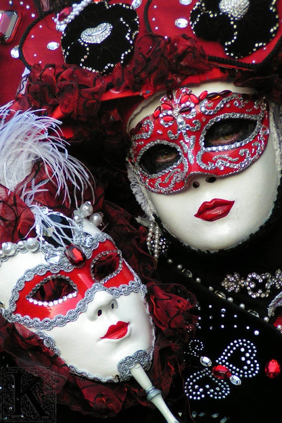 Red Lipstick - Signed photo 8 x 12 - BOGO sale - Carnival of Venice red passion mask costume baroque masquerade romantic - krystarka