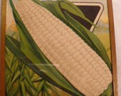 Vintage 1920s Seed Packet Oil Art Farmhouse Style