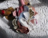Fabric Flower Pin -Centerpiece - Wedding Table Topper -- Gift Wrap Topper