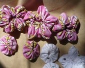 Fabric Flower YoYo Embellishment-Applique