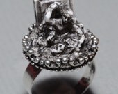 Zombie Ring Jewelry- Gothic Cameo Ring - Rising from the Grave Zombie