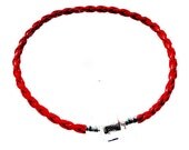 FREe SHIPPING european beads Bracelet leather 6-1/2" Red