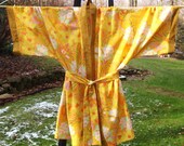 Golden Daffodils Kimono Robe - Size Extra Large - Ready to Ship