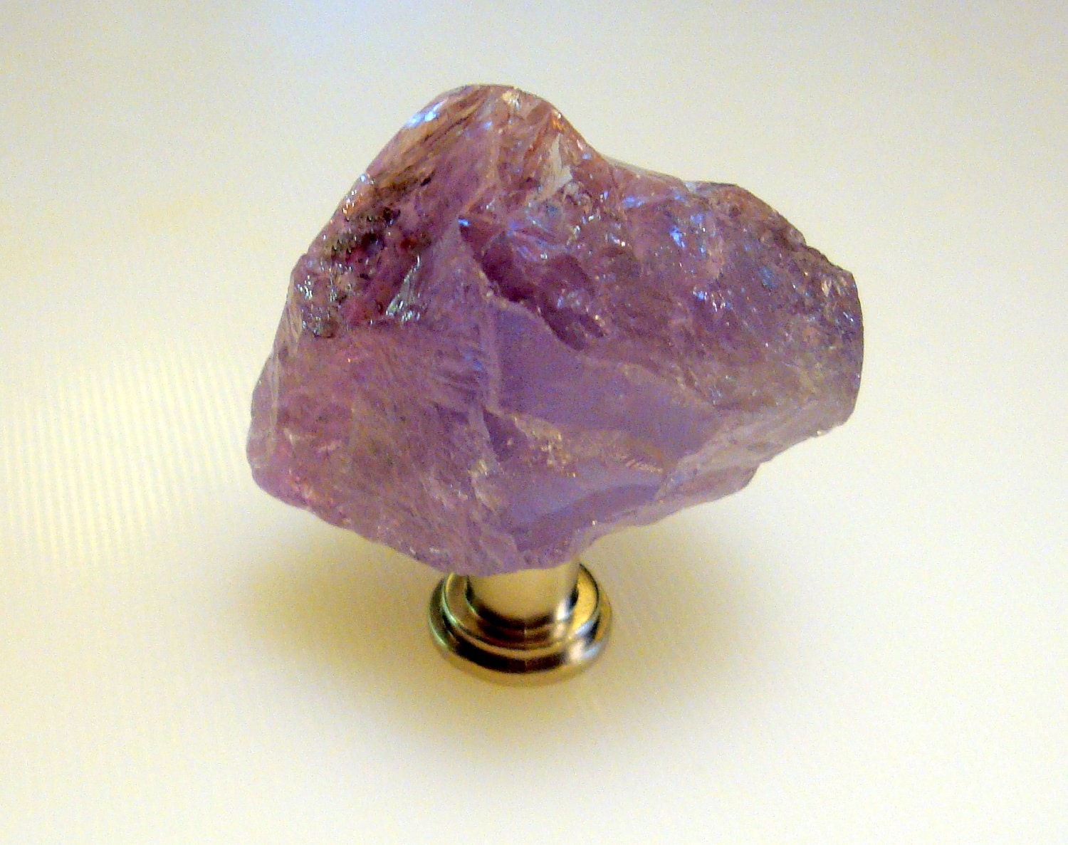Amethyst Crystal Cabinet Knob Drawer Pull february birthday