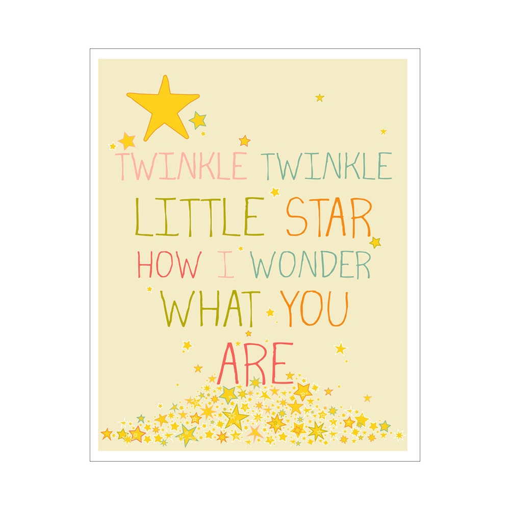 Twinkle Twinkle Little Star 8x10 inch print by Finny and Zook