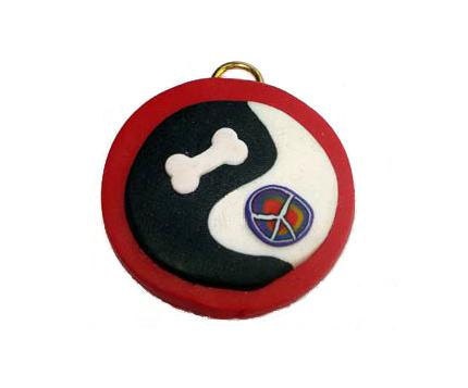 Round Yin Yang Pet ID Tag
