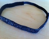 Gunmetal Gray Sparkle Headband (5/8" wide)