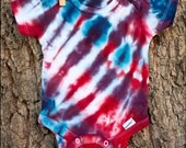 RIBBON - Tie Dye Organic Cotton Onesie - Newborn Size