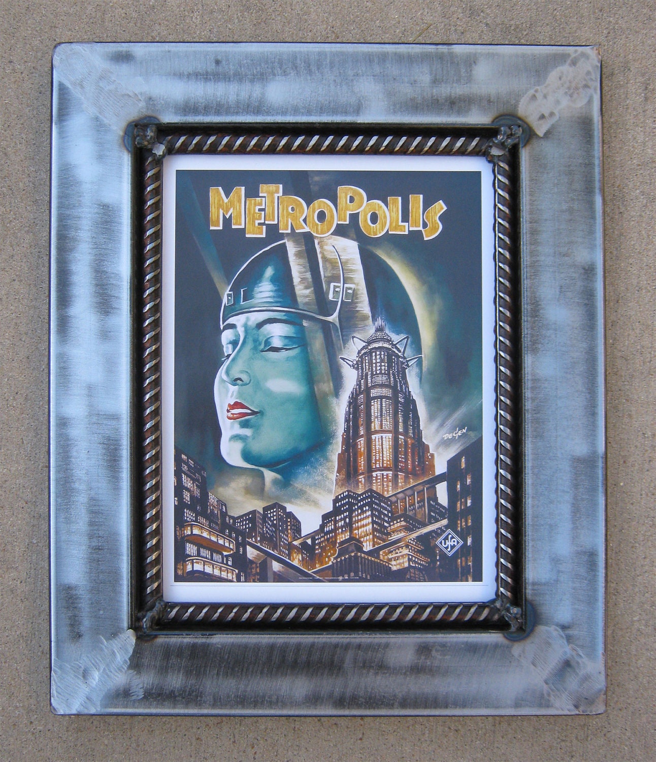 Metropolis Movie Print With Custom Metal Frame