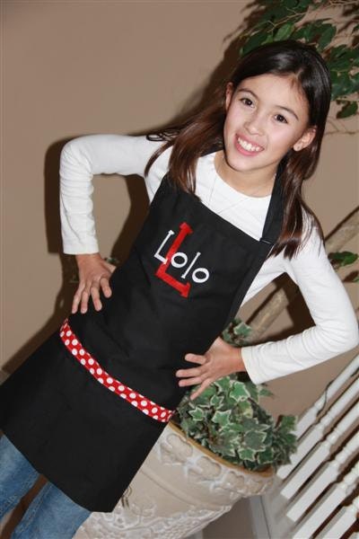 Personalized Embroidered Adult Apron Mommy Teacher Grandma GIFT LAYERED Junior Child
