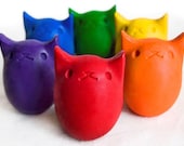 Babys First Colors - All Natural Kitty Egg Crayons - 6 Colors