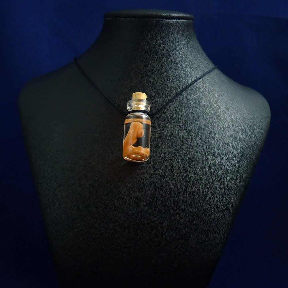Octopus Tentacle Specimen Jar Necklace - Handmade Science Jewelry
