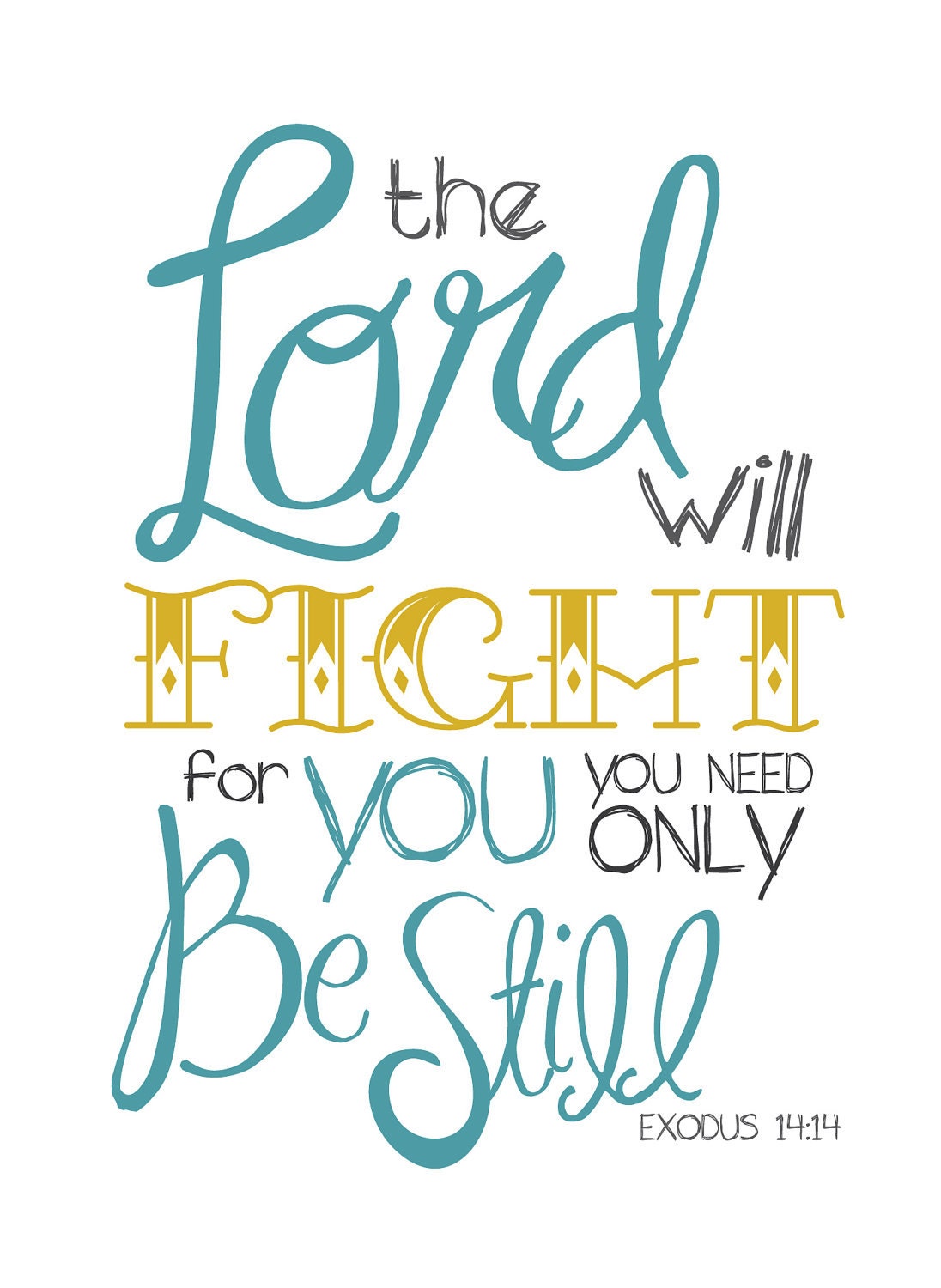 Card - The Lord will FIght for You